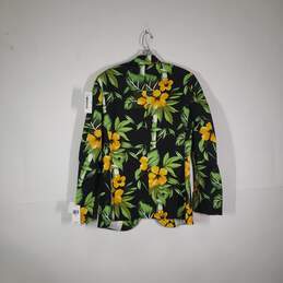 NWT Mens Floral Long Sleeve Collared Single Breasted Blazer Size 38R alternative image