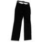 Womens Black Flat Front Slash Pocket Straight Leg Dress Pants Size 2 image number 2