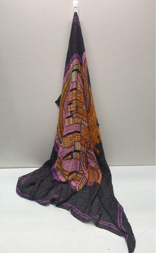 COACH Multi Signature Print New York Long Scarf Wrap image number 5
