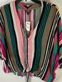 Express Multicolor Striped Loose Fit Button Up - Size Medium image number 6