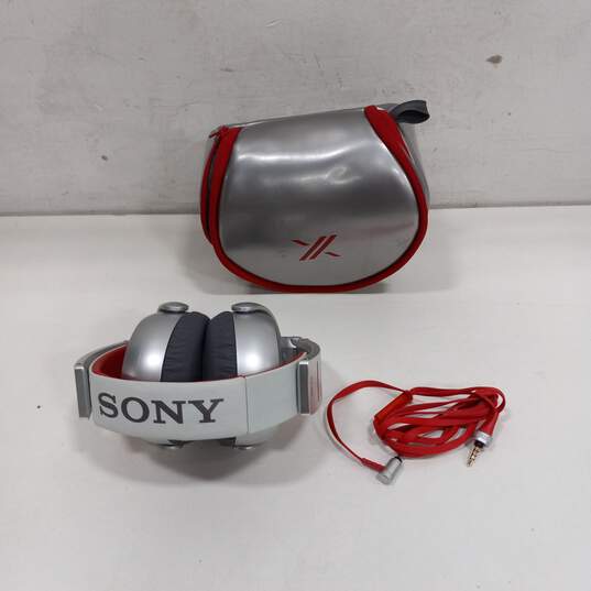Sony MDR-X10 Red/Silver Headphones image number 1