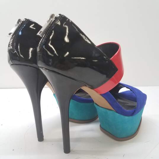 Jessica Simpson Multi Vadio Multi Sandal Stiletto Platform Heels Shoes Size 9 M image number 4