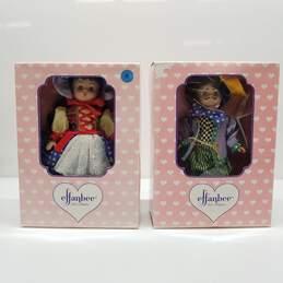 Vintage Effanbee Girl Munchkin MV212 & Boy Munchkin MV213 Collectible Doll LOT of 2
