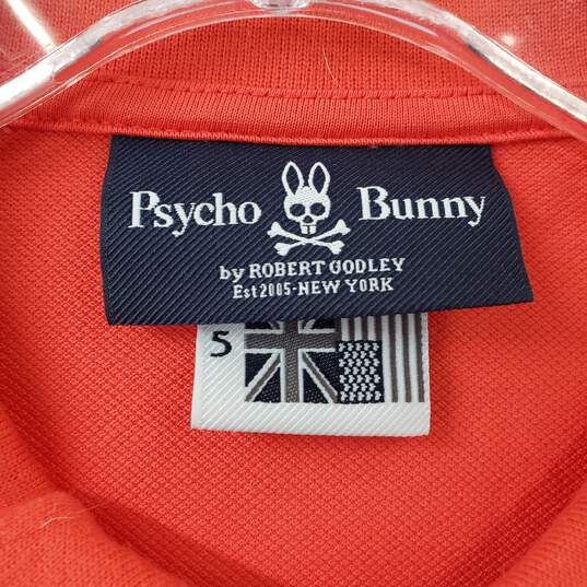 Psycho Bunny by Robert Godley Men's Orange Polo Shirt Size 5 image number 3