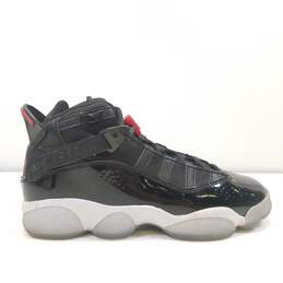 Air Jordan 323419-064 6 Rings Black Sneakers Size 6Y Women's Size 7.5