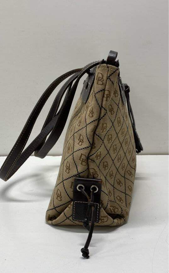 Dooney & Bourke Monogrammed Shoulder Bag Brown, Khaki image number 4