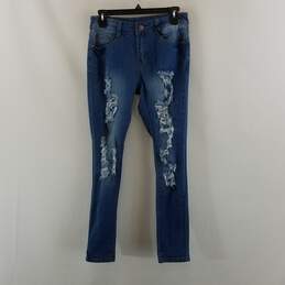 U.W.J Girl Jeans 7/8 Denim Blue
