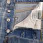 Women's Blue Plaid Levi's Premium Straight Jeans (Size 27W) image number 4