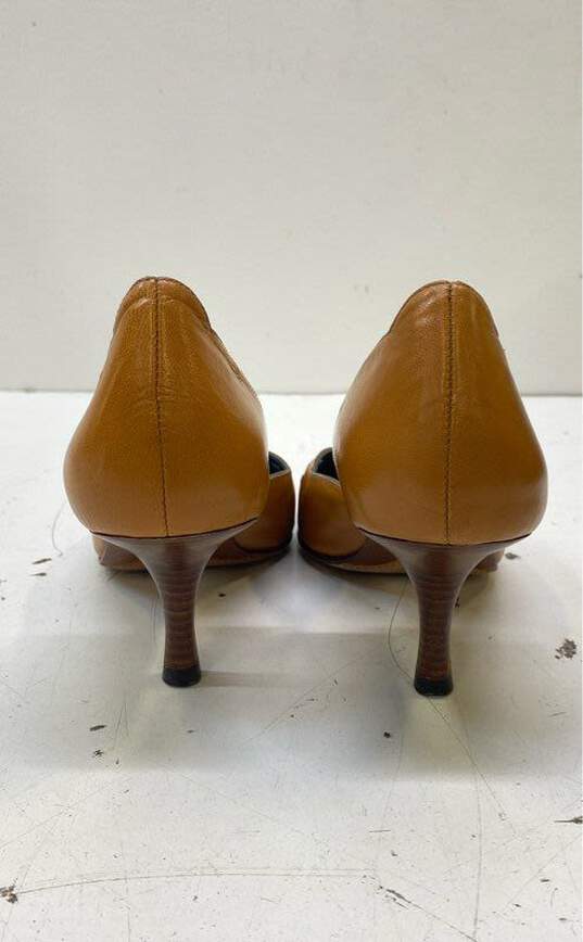 Cole Haan Leather Dorsay Cutout Heels Beige 6.5 image number 5