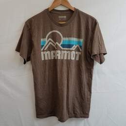 Marmot men's brown graphic t shirt size M