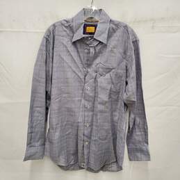 Robert Talbot Carmel MN's Checkered Blue & White Long Sleeve Shirt Size XL