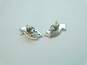 18K White Gold 0.06 CTTW Round Diamond Abstract Earrings 2.5g image number 3