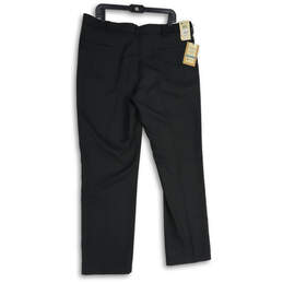 NWT Mens Black Flat Front Slash Pocket Dress Pants Size 38W x 32L alternative image