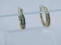 10K Yellow Gold 0.22 CTTW Diamond Hoop Earrings 2.4g image number 3
