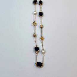 Designer Kate Spade New York Gold-Tone Multicolor Stone Chain Necklace alternative image