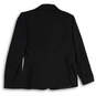 Womens Black Pinstripe Notch Lapel Single Breasted One Button Blazer Size 12 image number 2