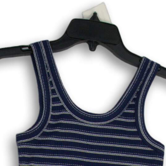 NWT Carve Designs Womens Ever Blue White Striped Scoop Neck Tank Top Size S image number 3