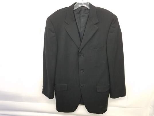 Versace Black 100% Lana Wool Blazer Jacket Men's Size 50R image number 1