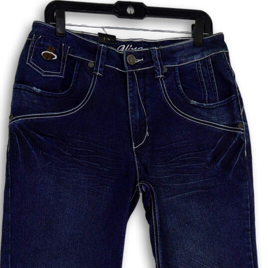 NWT Mens Blue Denim Medium Wash 5-Pocket Design Straight Leg Jeans Size 32R image number 3