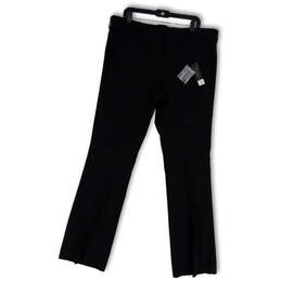NWT Womens Black Slash Pocket Stretch Bootcut Leg Trousers Pants Size 18 L