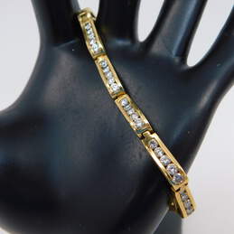 14K Yellow Gold Channel Set 3.60CTTW Diamond Wave Tennis Bracelet 16.1g