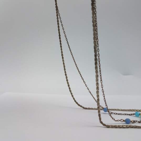 Sterling Sliver Multi Gemstone Pendant Necklace Bundle 11.4g image number 6