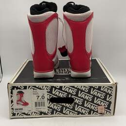 NIB Vans Womens Encore Red White Round Toe Snowboarding Boots Size 7 With Box alternative image
