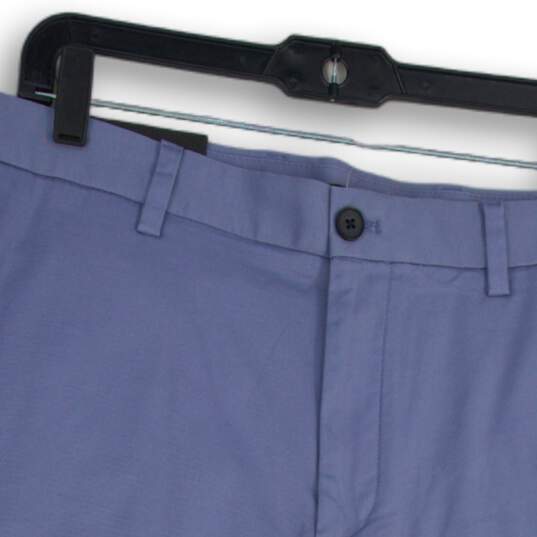NWT Banana Republic Mens Blue Aiden Flat Front Slash Pocket Chino Shorts Size 38 image number 3