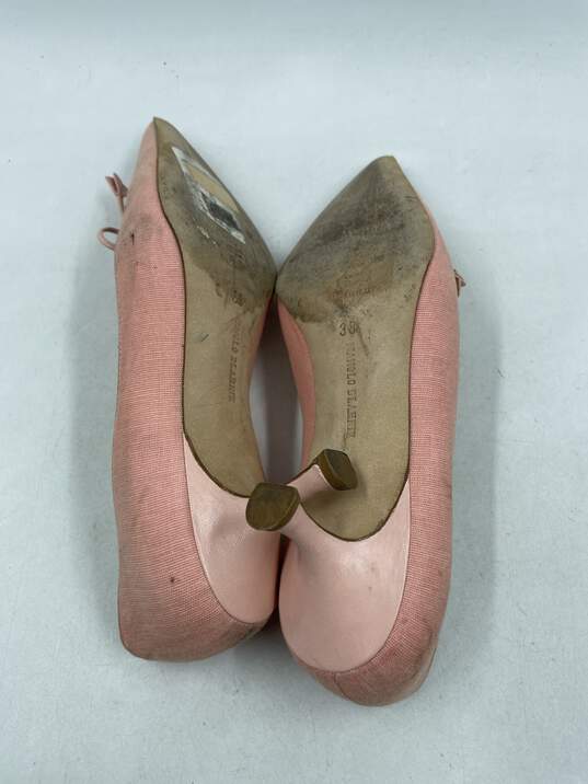 Authentic Manolo Blahnik Pink Bow Pumps W 8 image number 5