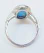 VNTG 925 Wedgwood Light Blue Jasperware Anchor of Hope Ring image number 3