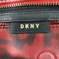 DNKY Red/Black Print Leather Fold Over Backpack image number 5