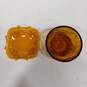 Bundle of 7 Assorted Amber Glass Serving Pieces image number 10