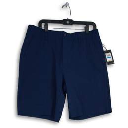 NWT Under Armour Mens Blue Flat Front Slash Pocket Chino Shorts Size 36