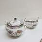 Wedgwood - Kutani Crane - Tea Set Lot 6 Piece Cups Saucers Milk Jug Lidded Sugar Bowl image number 2