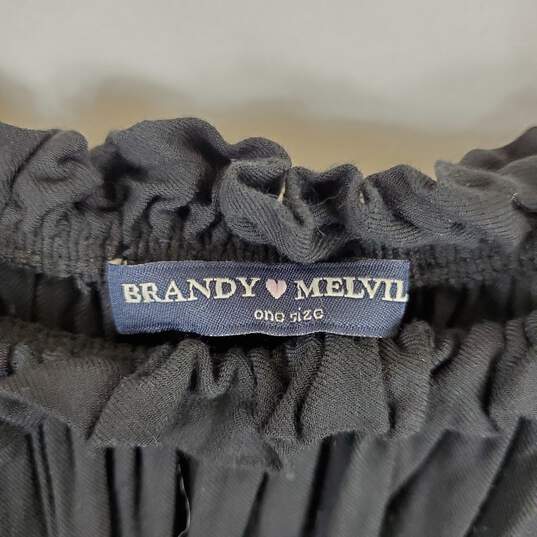 Brandy Melville Women Black Ruffle Romper OS image number 3