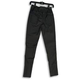 NWT Apperloth Womens Black Flat Front Button Fly Skinny Leg Ankle Pants Size 1 alternative image