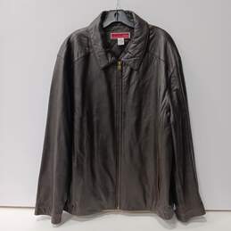 Merona Men's Leather Brown Coat