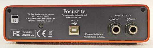 Focusrite Brand Scarlett 2i2 Model USB Audio Interface image number 4