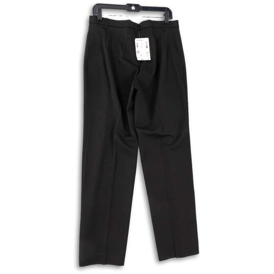 Buy the Nordstrom Women's Black Flat Front Slacks Dress Pants Size