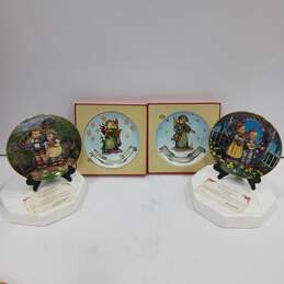Bundle of 4 Decorative MJ Hummel Plates In Box