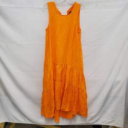 NWT Anthropologie  Maeve WM's Marlene Tiered Sunset Yellow Maxi Dress Size S