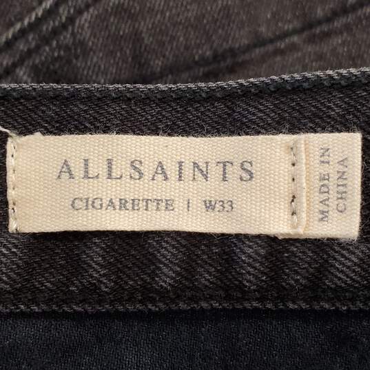 All Saints Men Black Distressed Jeans Sz W33 image number 3