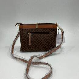 NWT Womens Brown Signature Print Leather Adjustable Strap Crossbody Bag alternative image