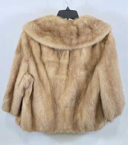 Montaldo's Womens Brown Long Sleeve Shawl Collar Fur Winter Jacket Size Large alternative image