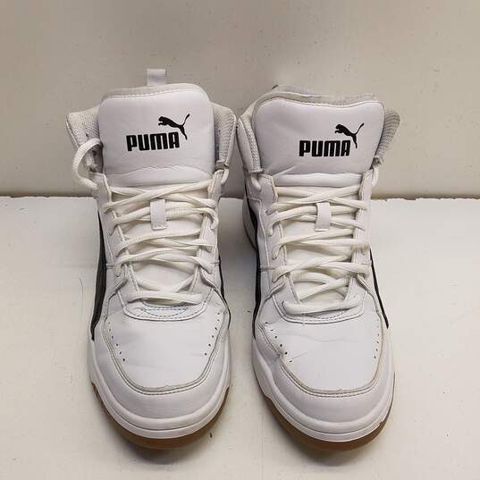 Puma Rebound Joy White Black Athletic Sneakers Men's Size 7 image number 6