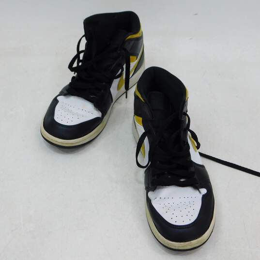 Jordan 1 Mid White Pollen Black Men's Shoe Size 9 image number 1