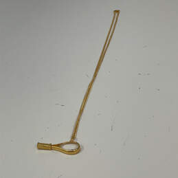 Designer Swarovski Gold-Tone Link Chain Pendant Necklace With Box