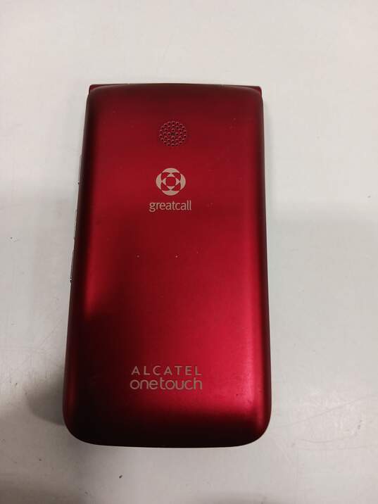 Alcatel Red Jitterbug Flip Cell Phone w/ Charger image number 3