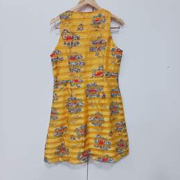 Women's Yellow Stripe Floral Dress Size 12 NWT alternative image