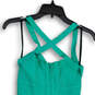 NWT Womens Green Sleeveless Back Criss-Cross Wide Strap Bodycon Dress Sz XS image number 4